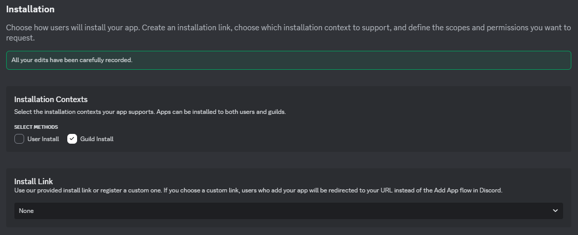 Updated installation options