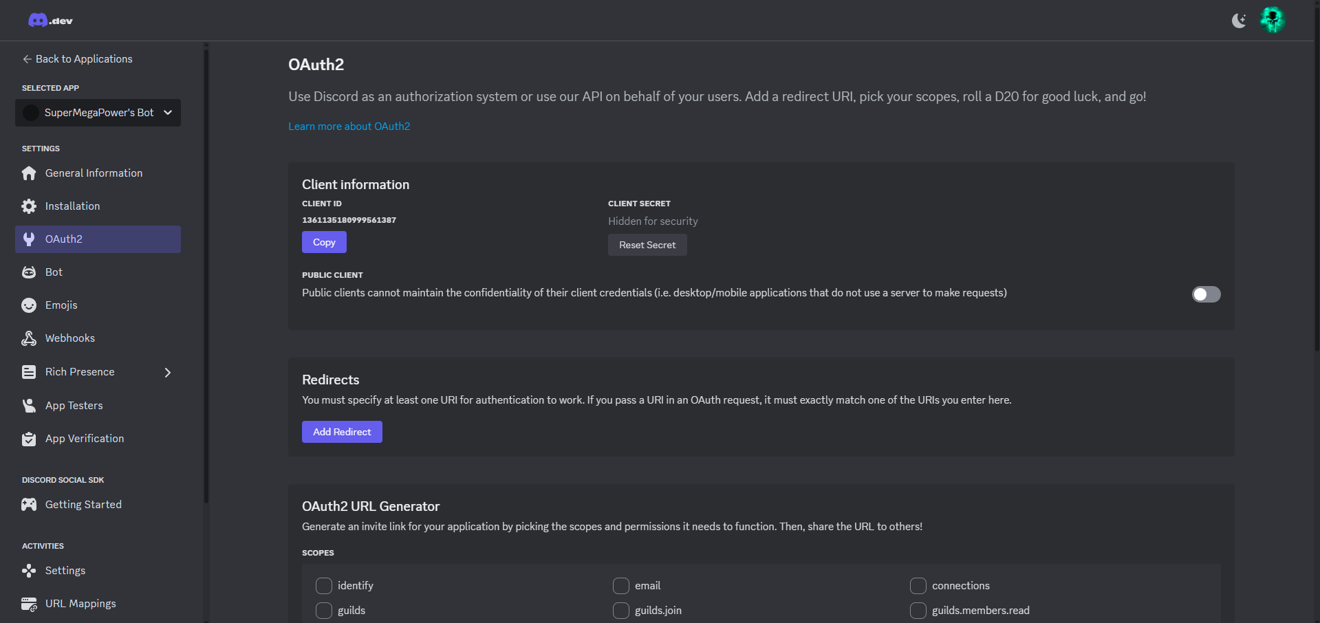 OAuth2 Page